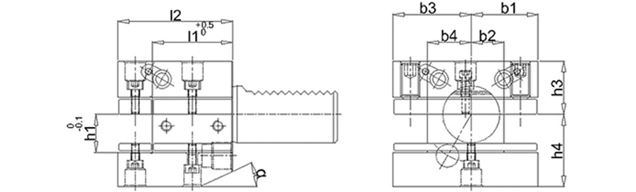 Mehrfachaufnahme VDI D2 40x25mm Überkopf FORTIS